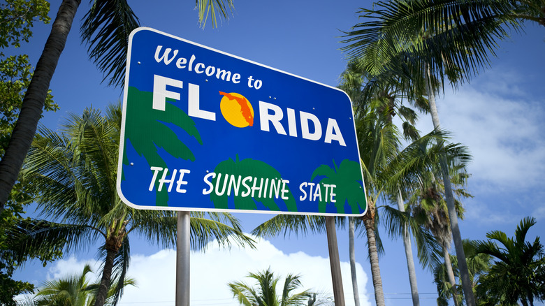 Florida welcome sign