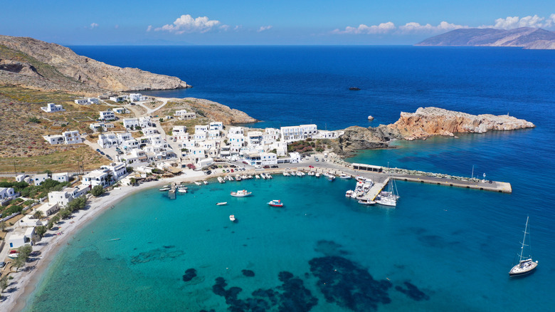 Aerial view of Folegandros Island