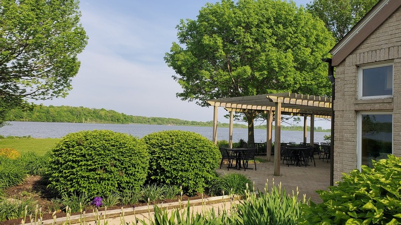 Vast lake and trees at Shabbona Lake State Park