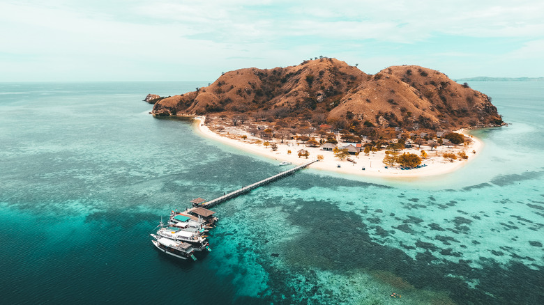 Aerial view of Kanawa Island