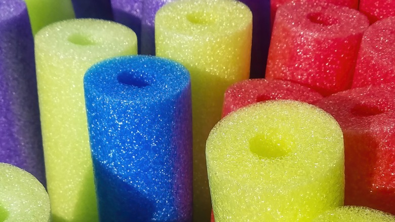 Colorful pool noodles