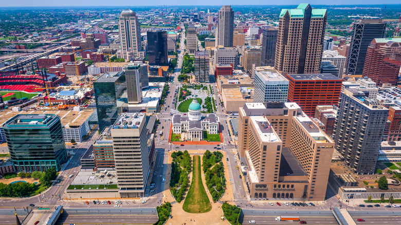 skyline from St. Louis Park Arch