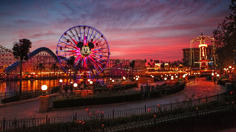 Disney's California Adventure Park at dusk