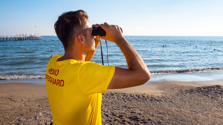 Lifeguard on beach