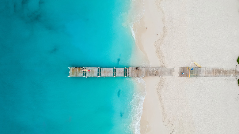 Grace Bay Beach from above