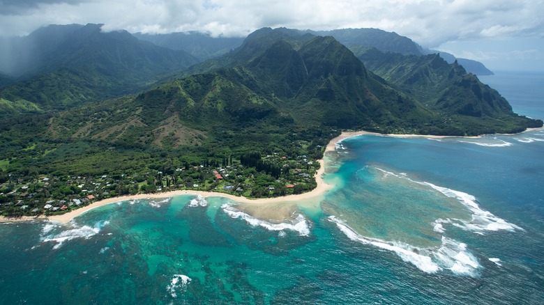 Kauai, Hawaii aerial shot