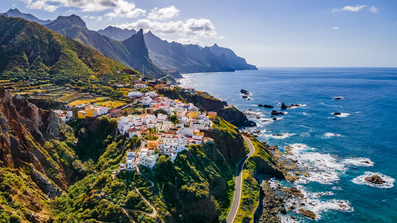 Aerial view of Tenerife's coastline