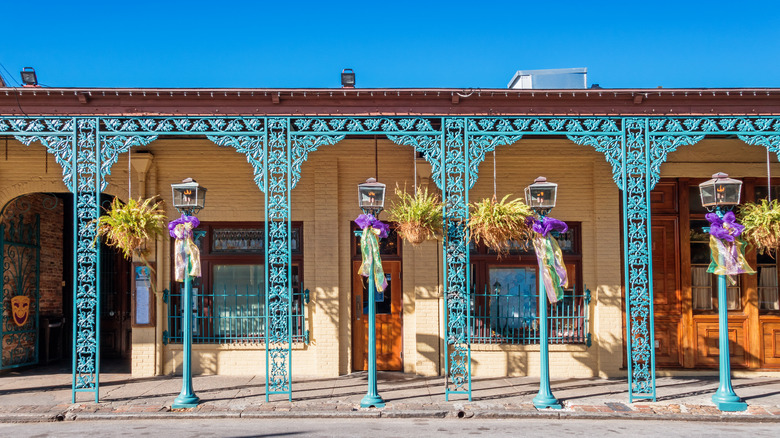 Pensacola, Florida decorated for Mardi Gras