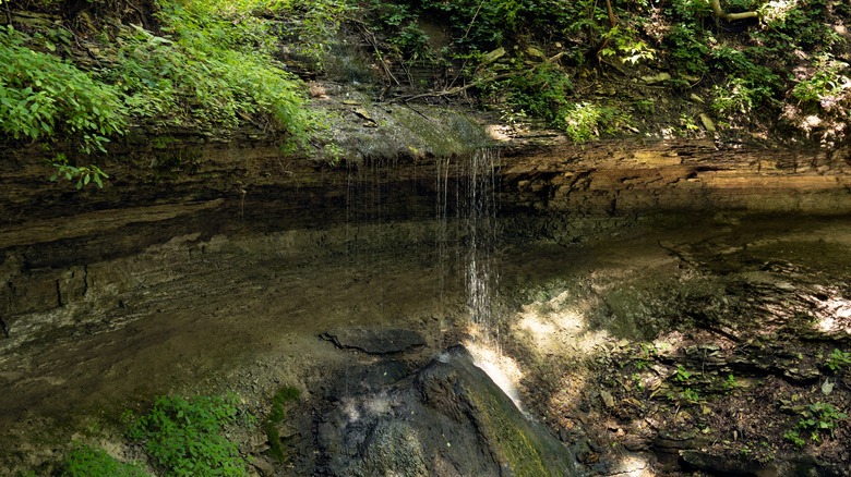 Bridal Veil Falls at Pikes Peak State Park in Iowa