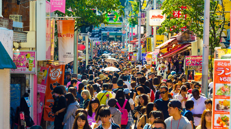 frenzied crowds on Takeshita Dori