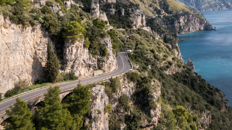 The Amalfi Coast road