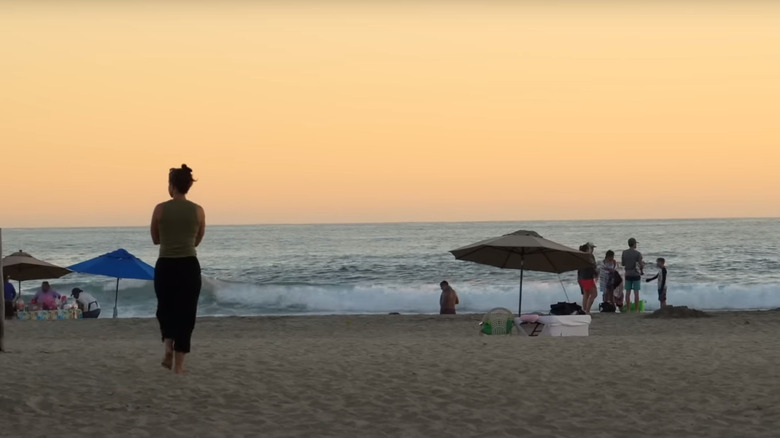 Los Cerritos Beach at sunset