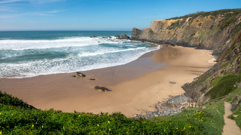 A Serene and Quiet Beach in Portugal Beloved by Locals