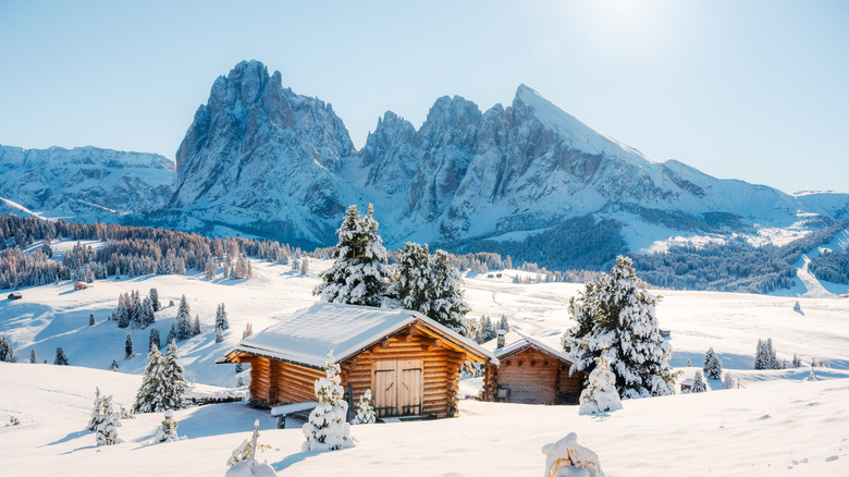 The Tranquil Italian Mountain Village with Snow-Capped Peaks and Genuine Local Culture