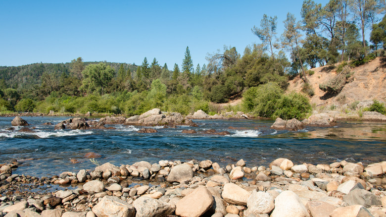 Nestled in California's Sierra Foothills: A Secluded Paddler's Haven in a Striking Steep-Walled Canyon