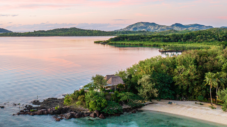 Fiji's Acclaimed Retreat Boasts a Stunning Blue Lagoon and Lush Tropical Flora