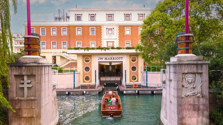 An Elegant Italian Retreat Floats in the Venetian Lagoon with Spas, Pools, and Gardens