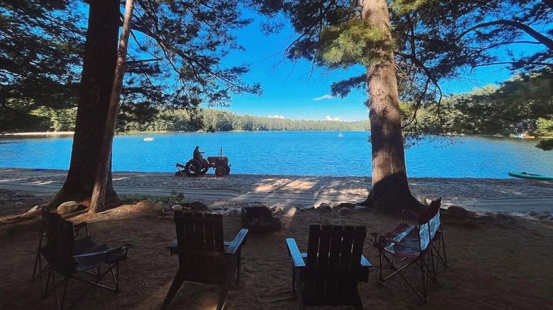 A Nostalgic, Family-Friendly New England Campground Featuring a Vintage Carousel, Mini-Golf, and Beach