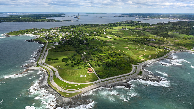 A Breathtaking View Flourishes in a Tranquil Coastal Rhode Island State Park on the East Coast